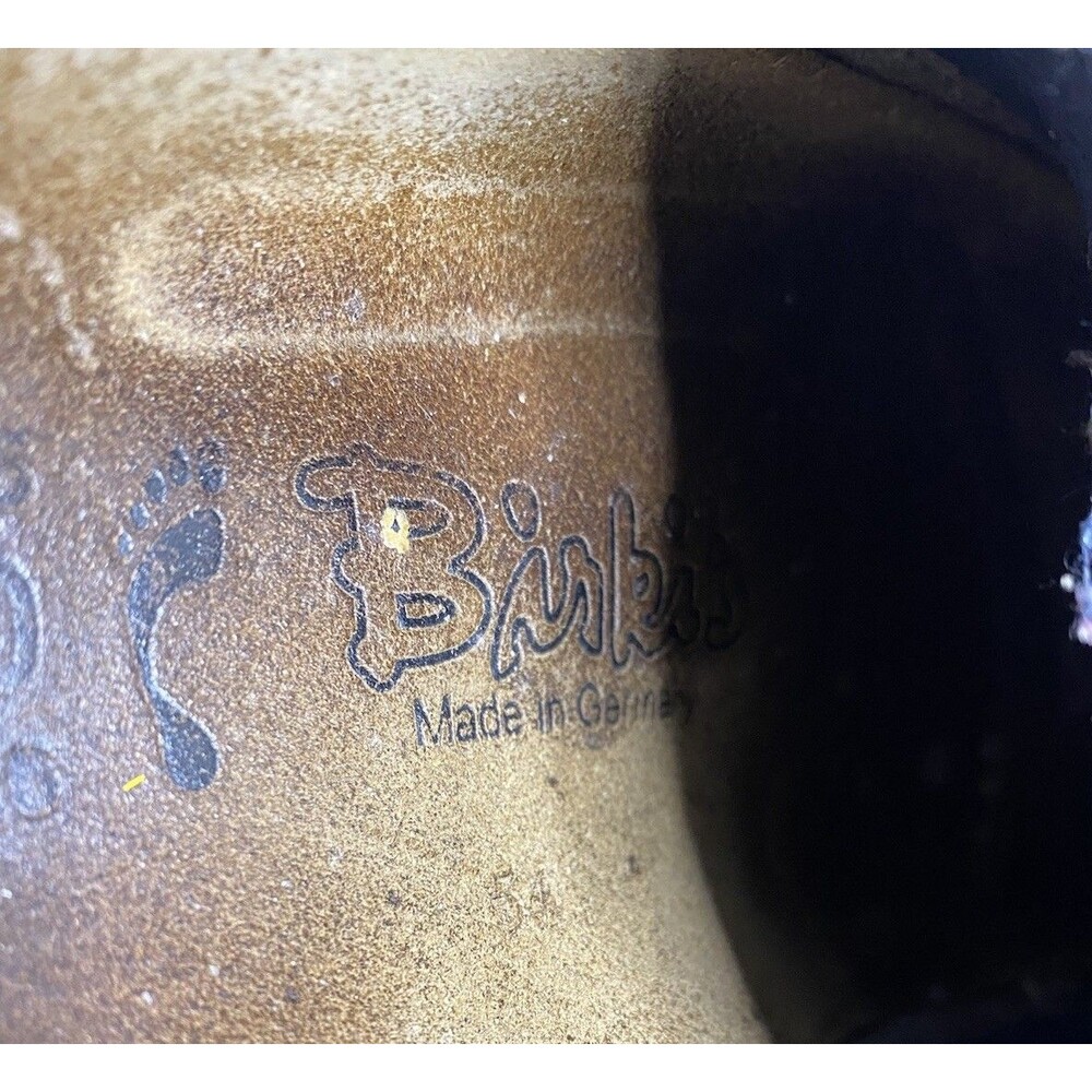 Birkenstock Birki's Amsterdam Clogs Navy Leather Upper. Size 39/8 USA Narrow/Med - Picture 7 of 8